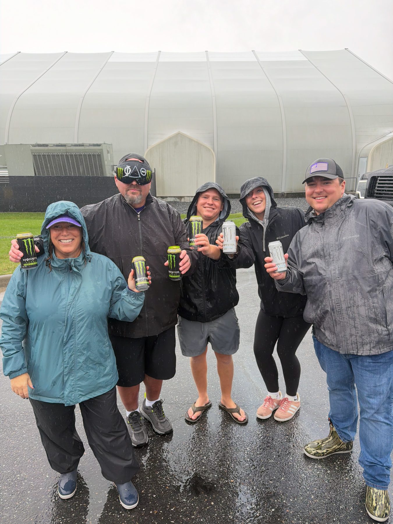 Family and friends at the tailgate