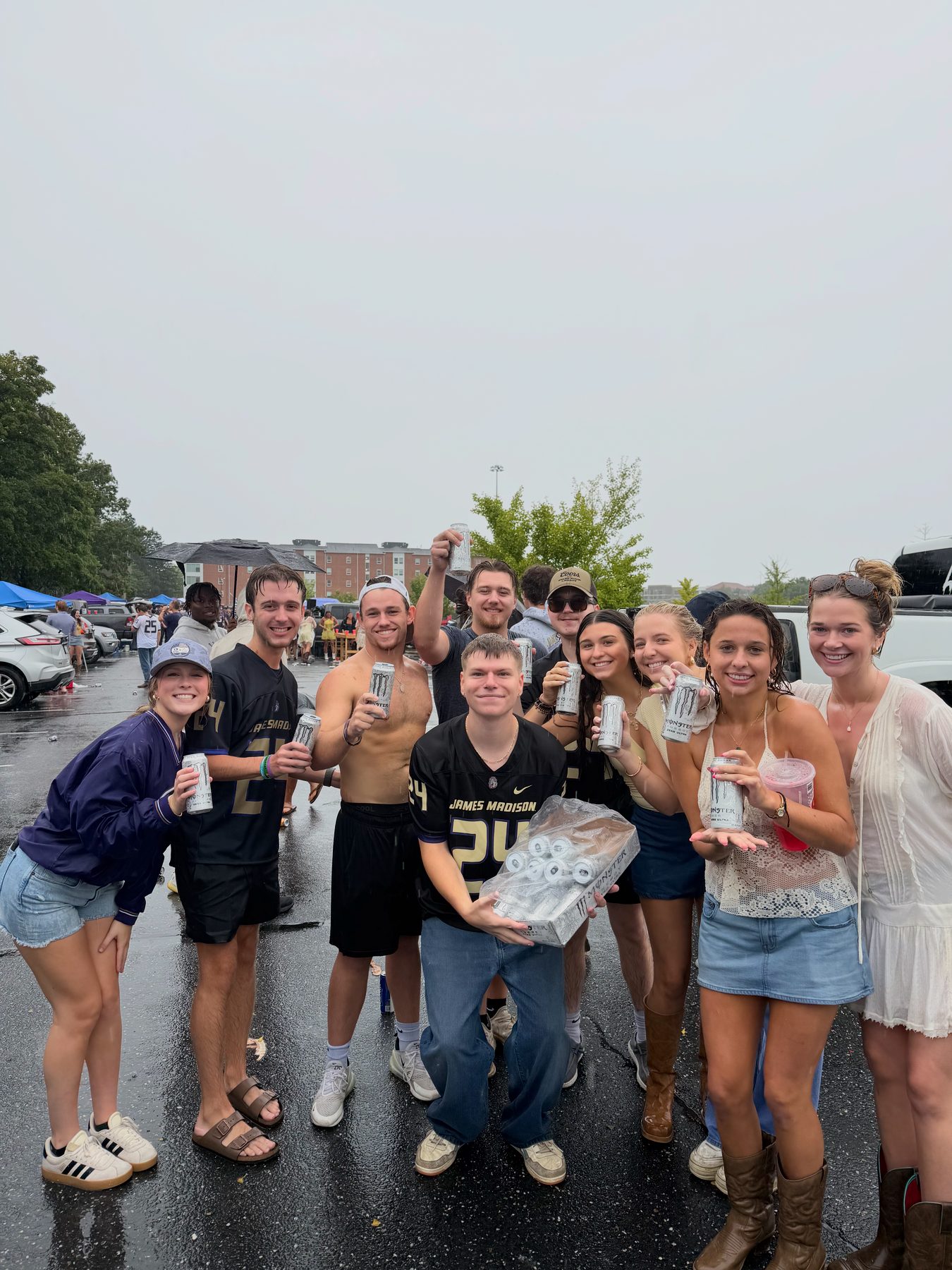 Game day in the rain, Monster in hand